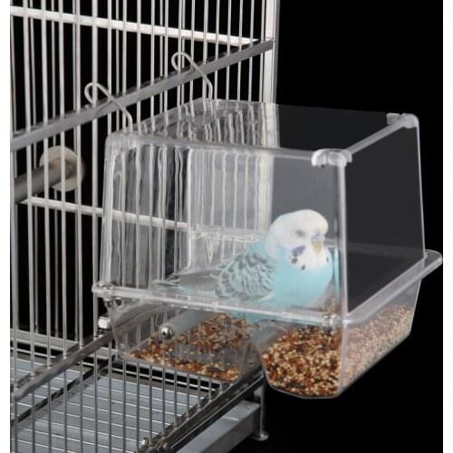 Parrot Spill Proof Feed Box Bird Food Box Parrot Food Container Bite Resistant Suitable For Small Birds Small Parrot