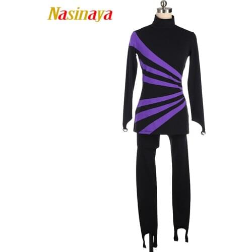 Customized Figure Skating Suits Jacket and Pants Long Trousers for Girl Women Training Patinaje Ice Skating Warm Gymnastics 25