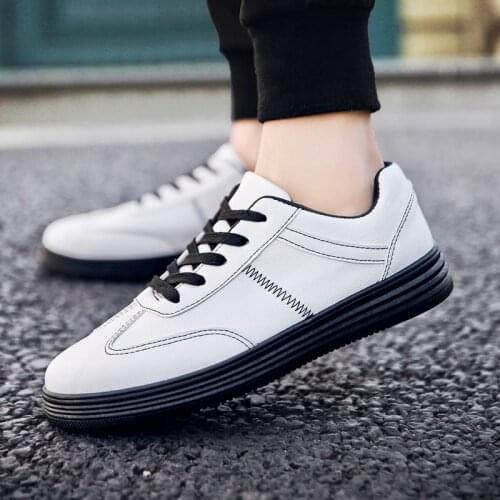 Spring Men Platform Shoes White Sneakers Men Casual Shoes Male Outdoor Walking Flat Footwear 2019 Tenis Masculino Adulto Beige