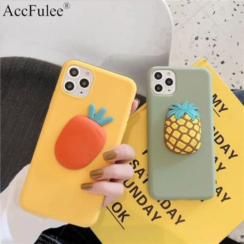 Cute Matte 3D Fruit Pineapple Case for Xiaomi 5X 6X 8 Lite 9 SE 9T Note 10 Pro A1 A2 A3 Mix 2S Max 3 lovely Carrot Soft Cover