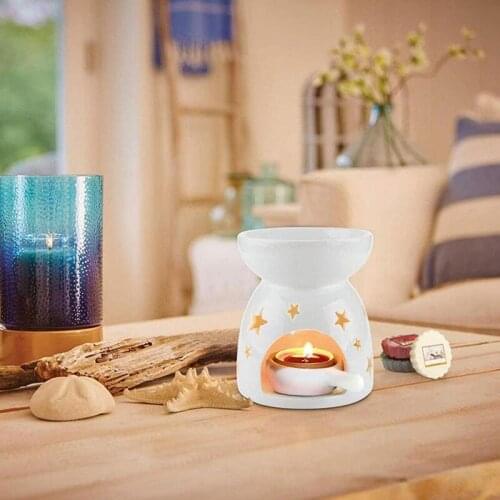 Mini Ceramic Candle Holder Aromatherapy Stove Candle Holder Ceramic Essential Oil Lamp Matching for Wedding Party Home Decor
