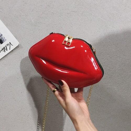 Mini Crossbody Trendy All-match Womens Bag New Luxury Designer Zipper Women Shoulder Bag Lip Shape Clutch Fashion PVC Messenger
