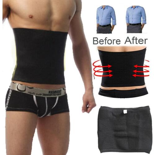 Men Slimming Waist Trimmer Belt Corset Beer Belly Fat Cellulite Burner Tummy Control Stomach Girdle Body Shaper Weight Loss