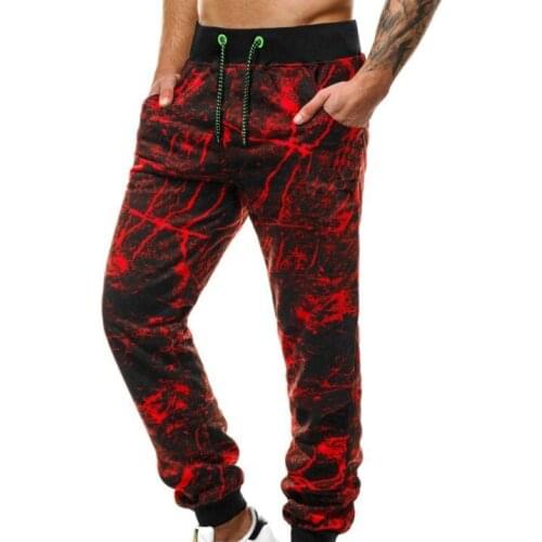 Mens Printed Slim Fit Tracksuit Bottoms Joggers Sweat Pants Jogging Trousers