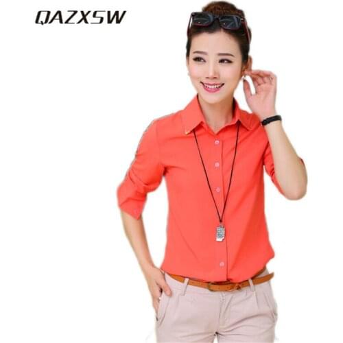 Женские модные рубашки QAZXSW China At AliExpress