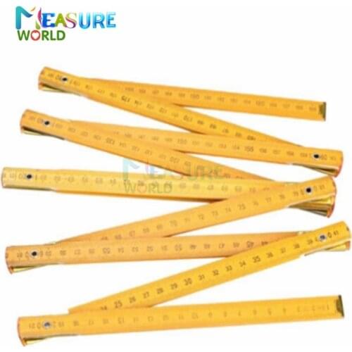 1pcs Folding ABS Ruler Portable Carpenter School Supplies Wooden Folding Ruler Drawing Tools Metric Scale ruler 1 Meter 2 Meter