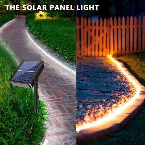 Solar Power LED Strip Light 9.8FT 3M SMD2835LED Flexible Light Strip Outdoor Landscape Lighting For Christmas Garden Decoration