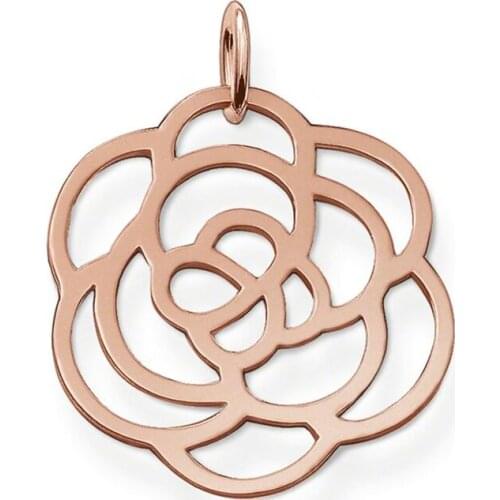 ThomasPT2513 Flower Pendant Ts Style GLAM And Fashion jewelry For Women 2015 Ts Gift In Rose Gold