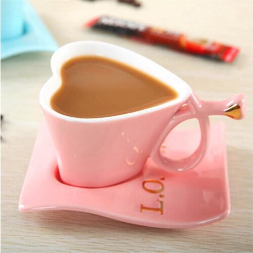 NEWYEARNEW 1piece Ceramic Water Tea Coffee Cup Love Business Tableware Valentine Wedding Gift