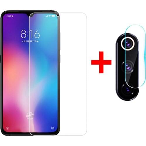 2 in 1 protective glass on xiomi mi 9lite camera lens screen protector for xiaomi mi 9 lite mi9 light life mi9lite tremp glasses