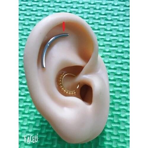 1pc stainless steel Black 16G 18G 20G Bar Screw Ball Cartilage Earring Conch Tragus Stud Helix Cartilage Piercing Jewelry