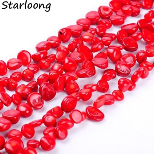 1pack/lot High quality irregular shape 10*11*7mm Red Coral loose spacer beads DIY for bracelet necklace jewelry making