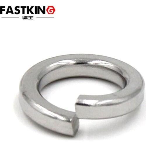 25-50Pcs GB93 M2 M2.5 M3 M4 M5 M6 M8 M10 M12 M24 316 Stainless Steel Spring Split Lock Washer Elastic Gasket