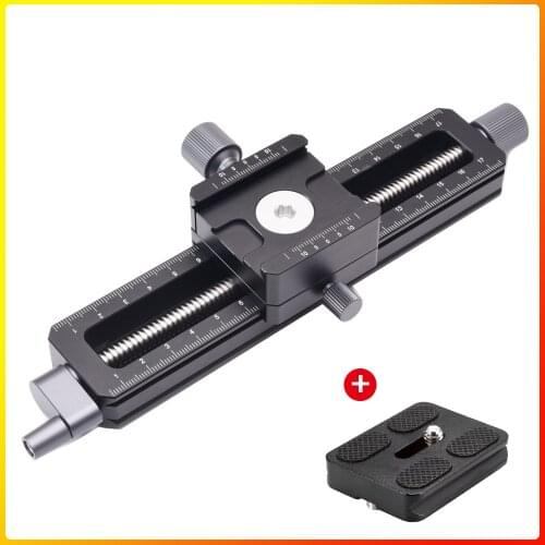 170mm Macro Focusing Rail Slider Video Recording Track Portable Desktop Shooting Slide Rail 1/4 Screw for DSLR Camera Arca Swis