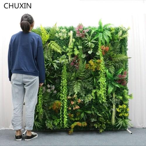 40*60cm Plants Wall Christmas Decoration Artificial Plants for Family Hotel Banquet Deciration DIY Background Wall