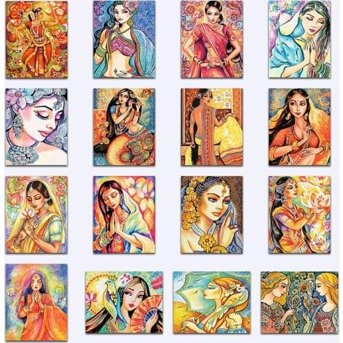 Full Square Diamond painting Cross stitch Cartoon sexy beauty DIY Diamond embroidery beautiful lady Diamond mosaic cute girl 13
