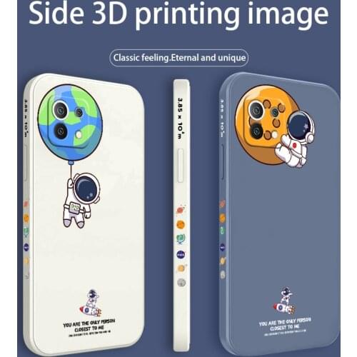 Glad Cartoon Pattern Case For Xiaomi Mi 11 10T 10 lite 9T Note 10 Redmi Note 9 9T 8 8Pro 7 7Pro 9 9A K30 K20 Liquid Silicone