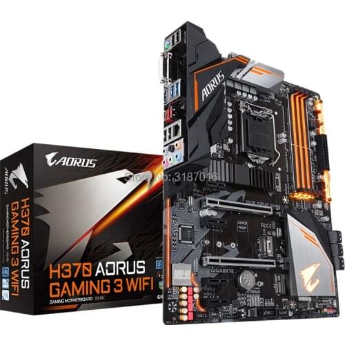 For Gigabyte H370 AORUS Gaming 3 Original NEW H370 Motherboard H370 Socket LGA 1151 DDR4 Support I5 9600 8600 7600