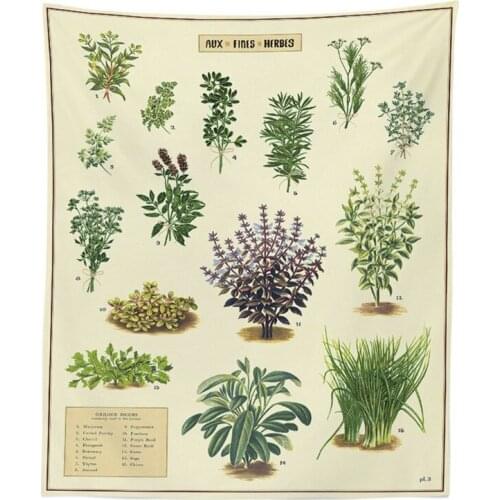Wildflower Floral Butterfly Printed Tapestry Ancient Tropical Plants Leaf Atlas Carpet Wall Hanging Blanket Wall Bedroom Decor