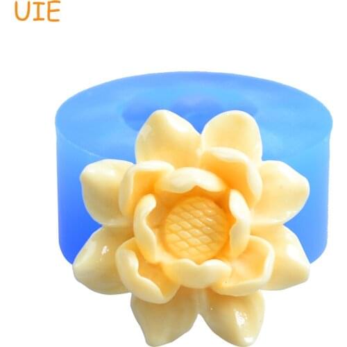 HYL055U 35.2mm 3D Flowers Silicone Mold - for Fondant, Cake Toppers, Sugarcraft, Cabochon, Gum Paste, Jewelry, Resin Clay