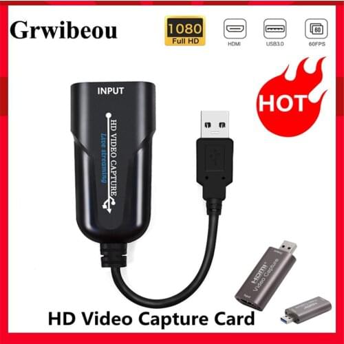 Video Capture Card USB 3.0 2.0 Game Capture Card 1080P HDMI-compatible video streaming Adapter For Live Broadcasts Video Record