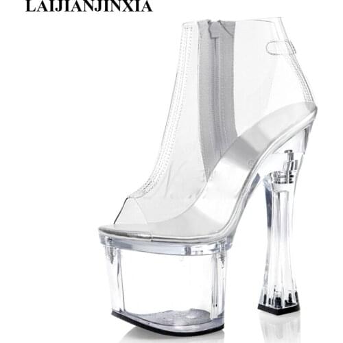 LAIJIANJINXIA New Dance Boots Womens Classic Shoes 18 cm Stiletto Heels Sexy Princess Ankle Boots Fashion Pole Dancing Shoes