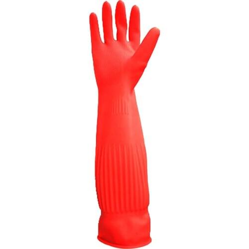 38/45cm Kitchen Clean Gloves Waterproof Long Sleeve Gloves Rubber Latex Gloves for Dishewashing STTA889