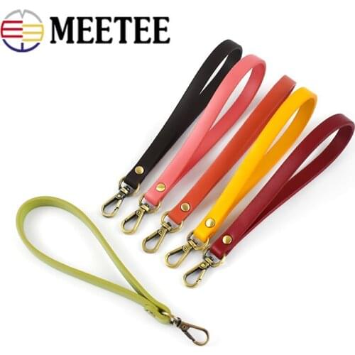 Meetee 5/10pcs Belt Buckle Bag Handle Key Chain Leather Bands Alloy Brass Gold Hook Clip DIY Handmade Crafts Accessories AP674