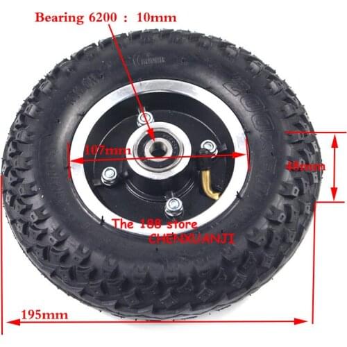 Tire Size 8X2" and Inner Tube 200X50 Full Wheels Off Road Tyre for Electric Scooter Wheel Chair Truck Pneumatic Trolley Cart