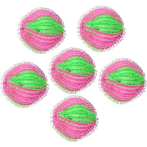 6 Pcs Creative Plastic Reusable Natural Cleaning Lavage Cleaning De Balles Washing Tools Household For Laundry Balls R7M6