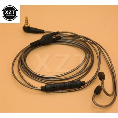 For Shure SE215 SE425 SE535 SE846 UE900 Port Replacement Cable Cord Earphone Audio Cables with Mic for iphone xiaomi adapter new