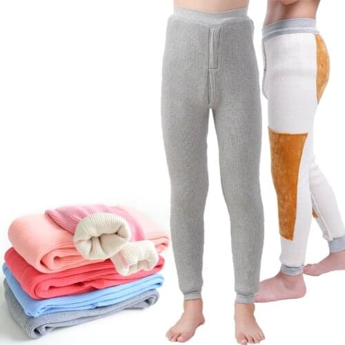 Boys warm pants 100% cotton, spring and autumn solid heating children Warm pants, solid cotton pants, waist heating