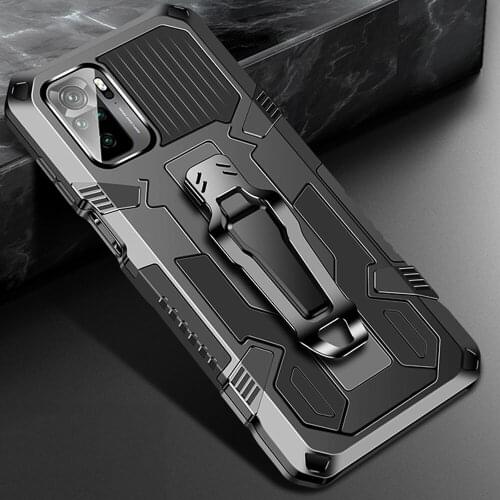 Drop resistance Armor Belt Clip Case For Xiaomi Redmi Note 10 4G High impact Military Rugged Shield Cover