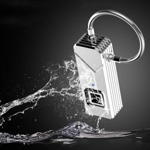 Outdoor Rechargeable Smart Keyless Fingerprint Lock Top Security Fingerprint Padlock For Travel Bags Luggage Suitcase Backpack