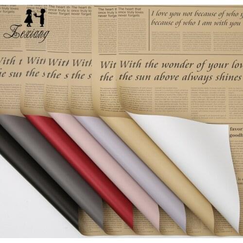 Vintage Newspaper Double Sided Flower Wrapping Paper Gift Wrapping paper Decor Art Kraft For Christmas Party Creative Material