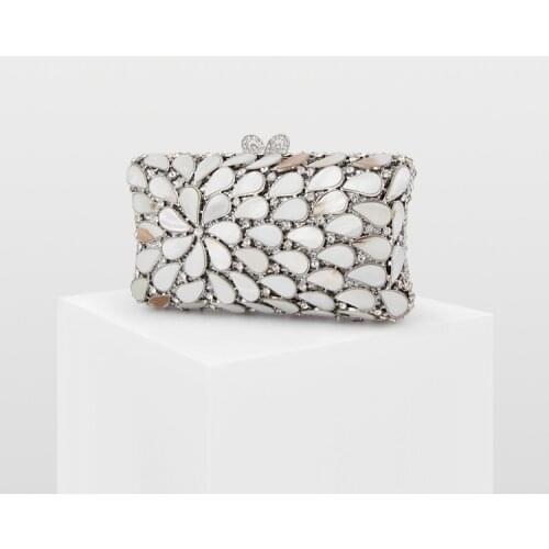XIYUAN Elegant Women Gold/Silver Shell Evening Clutch Bags Wedding Bridal Clutches Diamond Purses and Handbags Party Dinner Bag
