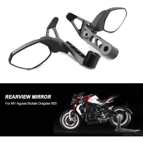 Motorcycle Hand Handguard Protection Brake Clutch Lever Pair Side Rear View Mirrors for MV Agusta Dragster 800 800RR