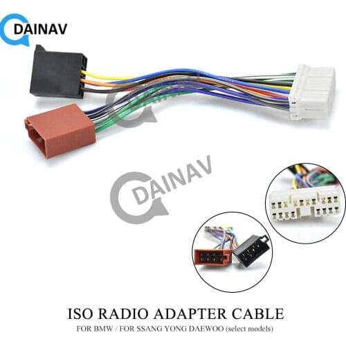 12-105 ISO Radio Adapter forBMW for SSANG YONG DAEWOO (select models)Wiring Harness Connector Lead Loom Cable Plug