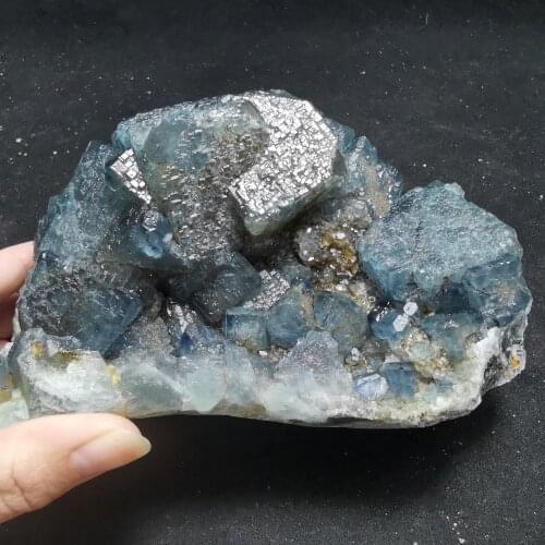 1415gNatural rare fluorite cluster mineral crystal sample rock and crystal healing crystal (free box)