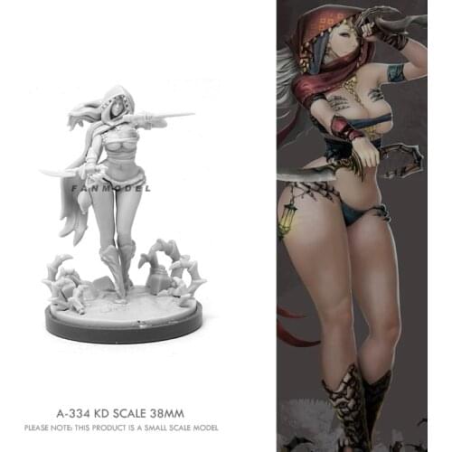 38mm Resin model kits Beauty Soldier self-assembled A-334