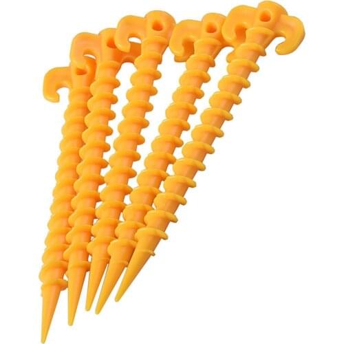 5pcs Canopy Stakes 20CM Heavy Duty Tent Accessories Tent Pegs Tent Peg Pins Tent Nails Screw Shaped Stakes for Camping Picnic