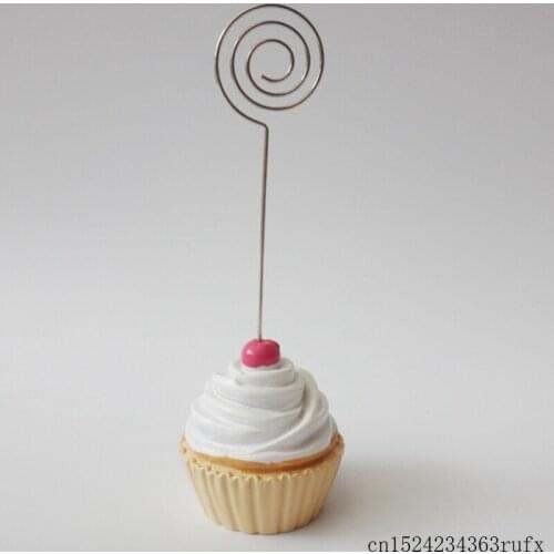50 Pcs Cake Cup Place Card Holder Resin Handicraft Name Holder Clips Wedding Decoration Party Supplies