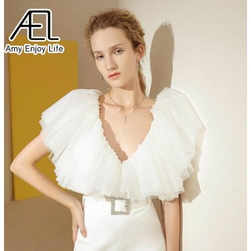 Женские рубашки с рюшами Amyenjoylife China At AliExpress