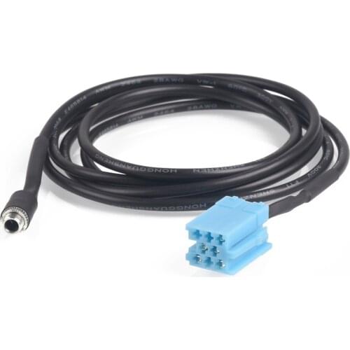 Car 3.5mm Female 8pin Audio Music AUX Cable Input Adapter For Mercedes Benz Smart 450