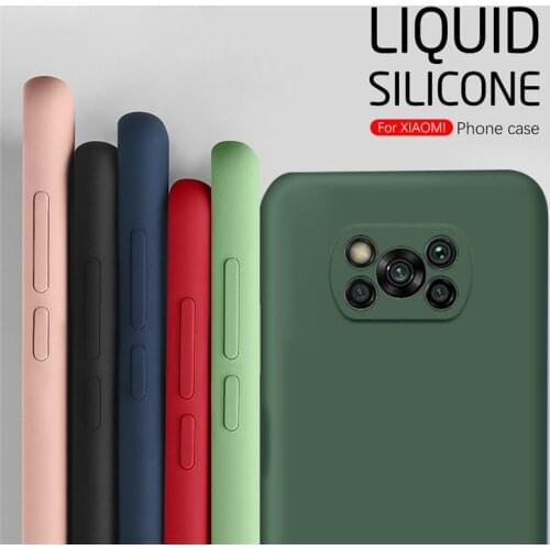 Poco X3 Pro x3 NFC X 3 poco M3 Case Liquid Silicone Soft Camera Protector Cover For Xiaomi Poco X3 Pro X3 NFC X 3 Pro Poco M3