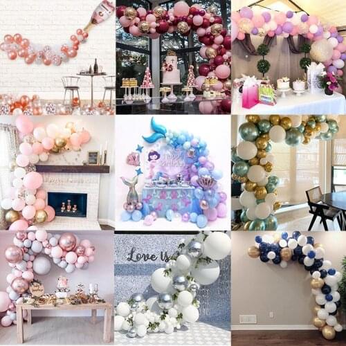 CYUAN Balloon Garland Arch Kit Rose Gold Pink Latex Air Balloons Wedding Birthday Party Decorations Baby Shower Background Decor