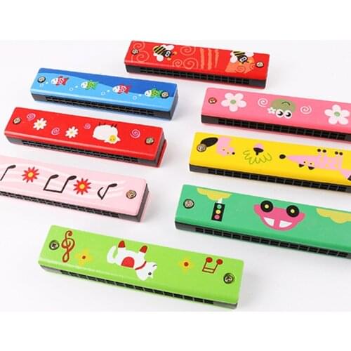 Children enlightenment early education toys wooden harmonica make newborn fall in love music develop interest gift for boy& girl