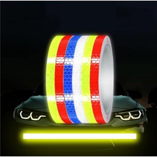 Fluorescent Car Reflective Strips Waterproof Warning Stickers Night Driving Safety Lighting Luminous Tapes