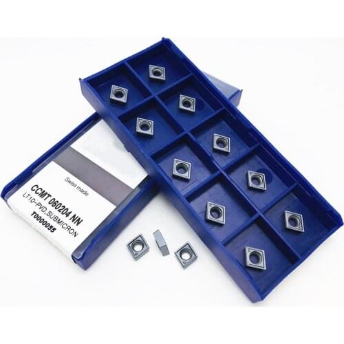 Milling insert CCMT060204 NN LT10 high quality CNC internal milling insert lathe parts tool CCMT carbide turning tool