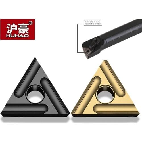 HUHAO 1 pc CNC Blade Triangle Slotting Lathe Insert Triangular Slotted Outer Hole Inner For Steel HRC45 Degree